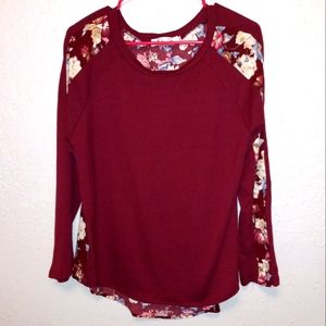 Floral High Low Sweatshirt